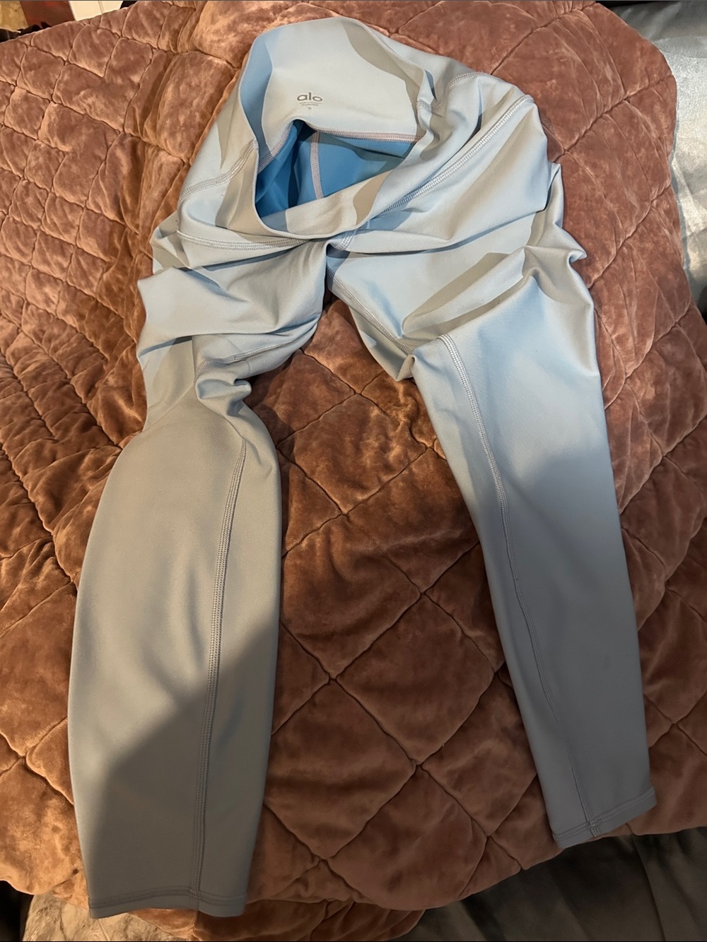 ALO Yoga Light Blue High-Waist Leggings